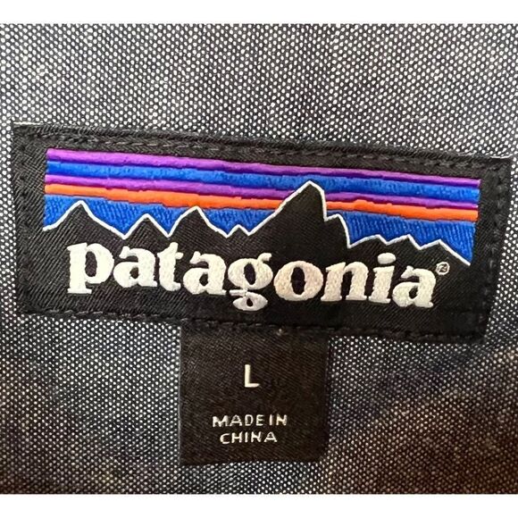 Patagonia Men's Long-Sleeved Bluffside Shirt Blue Button Down Size Large - Picture 11 of 14